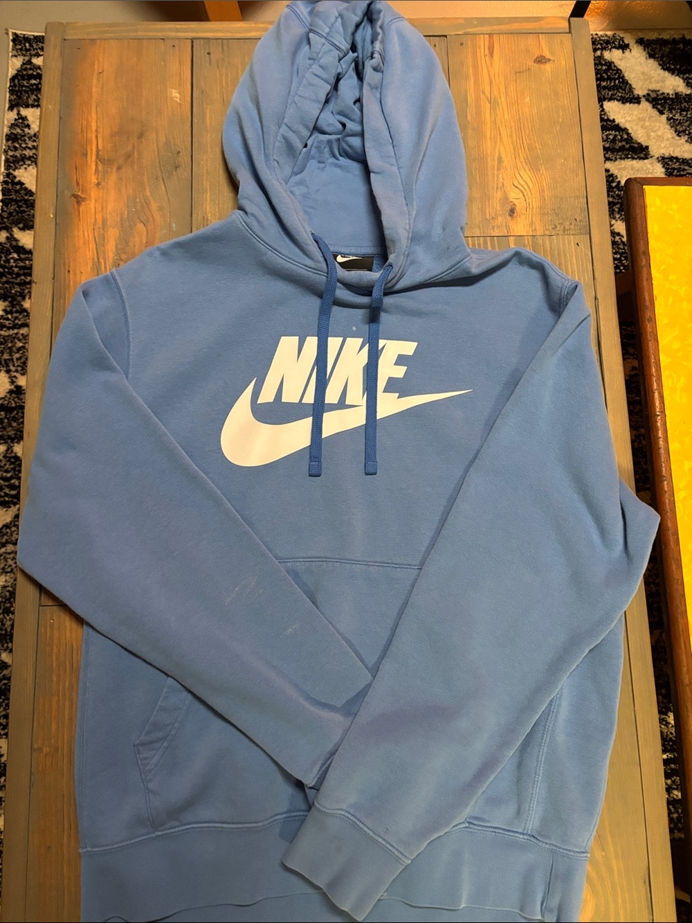 Nike Light Blue Hoodie with White Swoosh Logo